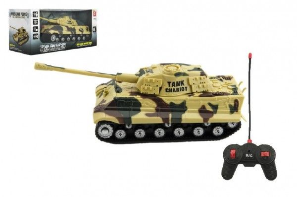 Tank RC plast 25 cm na baterie se zvukem se světlem Teddies